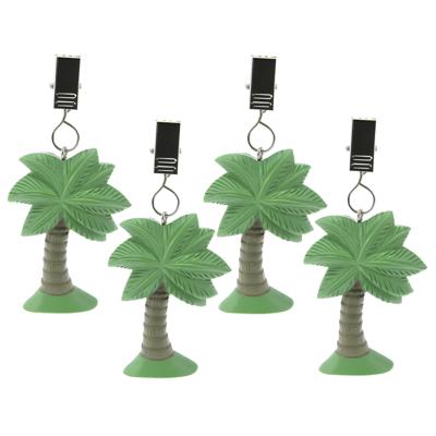 Excellent Houseware Tafelkleedgewichtjes - 4x - palmboom - steen Excellent Houseware Tafelkleedgewichtjes - 4x - palmboom - steen