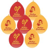 Haza Welkom Sinterklaas ballonnen - 30x stuks - geel/rood - Sint versiering