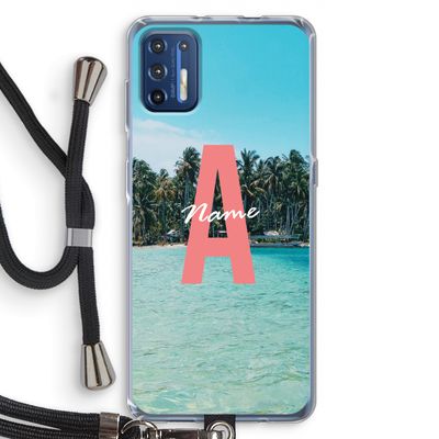Pacific Dream: Motorola Moto G9 Plus Transparant Hoesje met koord