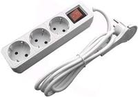 Entac TCD RA 3V 1,5m snoer haakse met platte stekker +schakelaar wit - 6872626