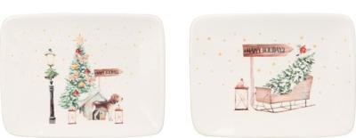 Plate 20X15 cm Christmas 2ass - Nampook