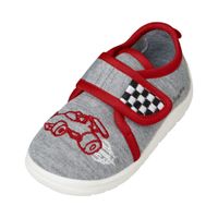 Playshoes pantoffels grijs raceauto Maat - thumbnail