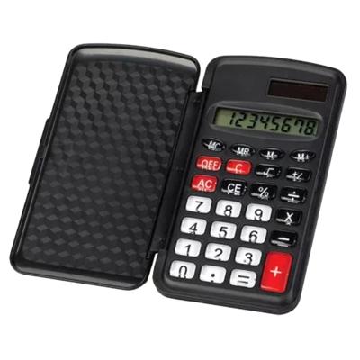 Rekenmachine/calculator - zwart - 8 cm - voor school of kantoor