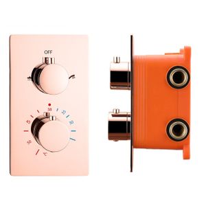 Best-Design Lyon inbouwthermostaat & inb.box 1/2 rosé-mat-goud 4008090