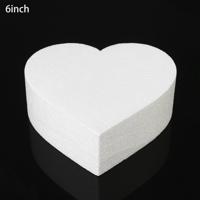 4-delige hartvormige prothese schuim bakken fondant taart zijde bloem praktijk schimmel hoogte: 7cm grootte: 6 inch
