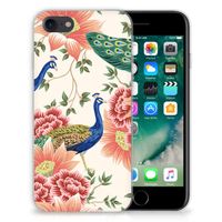 TPU Hoesje voor iPhone SE 2022 | SE 2020 | 8 | 7 Pink Peacock