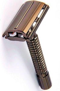TIMOR double edge safety razor zwartchroom 80mm handvat