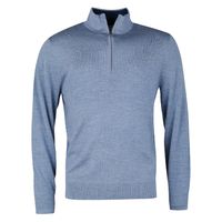 Herentrui Loyton Merino Half Zip Denim Blue