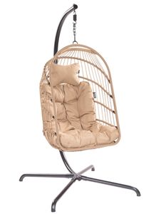 'Egg' Taupe Hangstoelset - 160 kg - Bruin - Tropilex