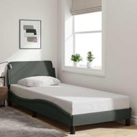 Bedframe "Dover" 90x200 cm stof donkergrijs