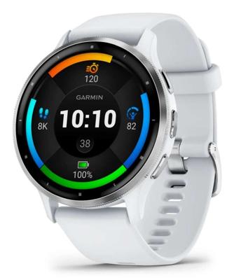 Garmin Venu 3 3,56 cm (1.4") AMOLED 45 mm Digitaal 454 x 454 Pixels Touchscreen Zilver, Wit Wifi GPS