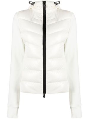 Moncler Grenoble doudoune en polaire à capuche - Blanc