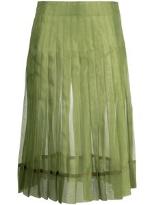 KHAITE jupe mi-longue à design plissé - Vert