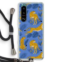 Luipaard: Sony Xperia 5 III Transparant Hoesje met koord