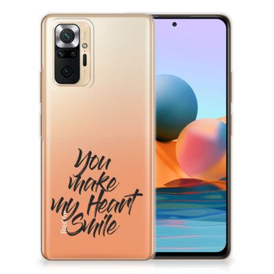 Xiaomi Redmi Note 10 Pro Siliconen hoesje met naam Heart Smile Xiaomi Redmi Note 10 Pro Siliconen hoesje met naam Heart Smile