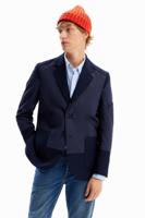 Hybride blazer met zakken - BLUE - XXL