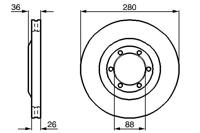 Remschijf BOSCH, Remschijftype: Geventileerd: , u.a. für Opel, Vauxhall, Isuzu - thumbnail