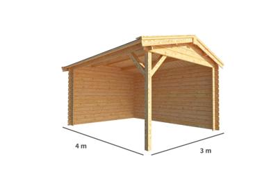Overkapping Fenna 300 cm bij 400 cm diep Zadeldak - Warentuin collection