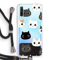 Katten: Huawei P Smart Pro Transparant Hoesje met koord