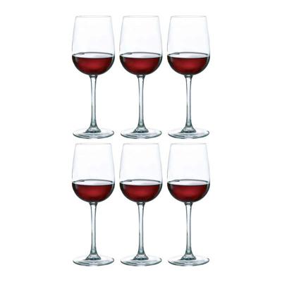 Luminarc Wijnglazen Versailles - 6x stuks - glas - 360 ml - rode wijn glazen - transparant