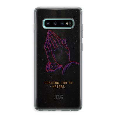 Praying For My Haters: Samsung Galaxy S10 Plus Transparant Hoesje