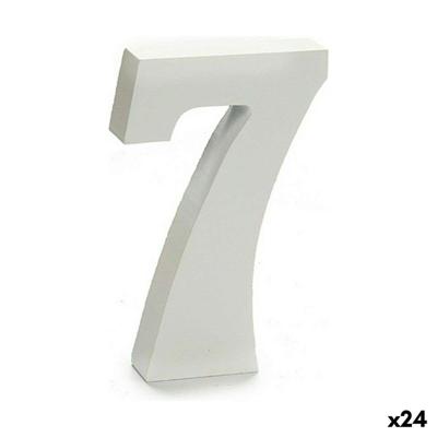 Cijfer Pincello 7 Wit 2 x 16 x 14,5 cm (24 Stuks)