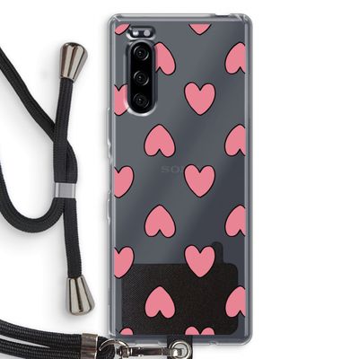 Ondersteboven verliefd: Sony Xperia 5 Transparant Hoesje met koord