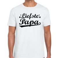 Liefste papa cadeau t-shirt wit heren