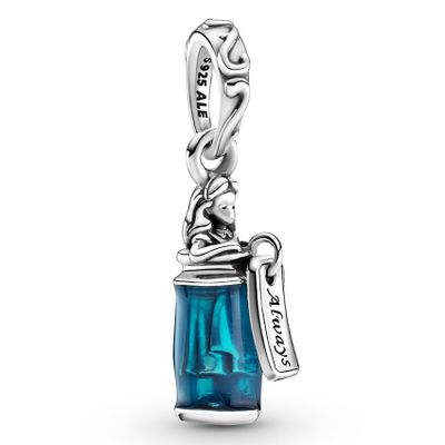 Pandora Disney 799334C01 Hangbedel Alice in Wonderland Drink Me zilver-emaille blauw