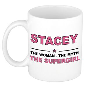 Stacey The woman, The myth the supergirl cadeau koffie mok / thee beker 300 ml