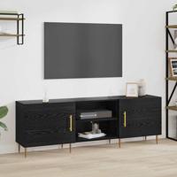 TV-kast Zwart eiken 150 x 30 x 50 cm Bewerkt hout