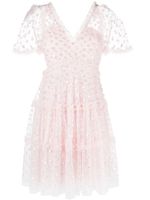 Needle & Thread robe courte ornée de sequins à pois - Rose