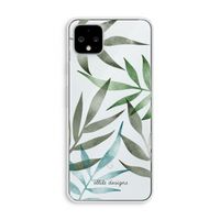 Tropical watercolor leaves: Pixel 4 XL Transparant Hoesje Tropical watercolor leaves: Pixel 4 XL Transparant Hoesje