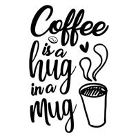 Coffee hug mug - Muursticker