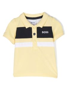 BOSS Kidswear polo à logo imprimé - Jaune