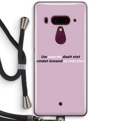 uw waarde daalt niet: HTC U12+ Transparant Hoesje met koord
