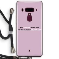 uw waarde daalt niet: HTC U12+ Transparant Hoesje met koord