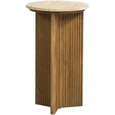 Bijzettafel Joshua - naturel - 35x35x58 cm - Leen Bakker