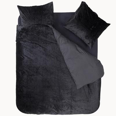 Cristallo Velvet Dekbedovertrek Zwart-1-persoons (140 x 200/220 cm)