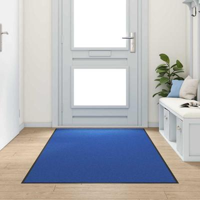 Deurmat Blauw en Zwart 120 x 250 cm Polyamide en PVC