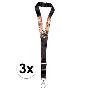 3 x keycord tijger 2 x 50 cm   -