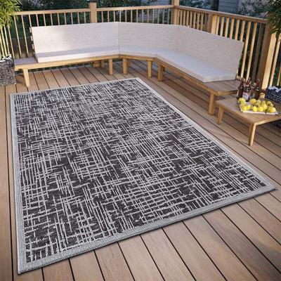 Buitenkleed Telu - Grijs maat: 235x155cm - materiaal: Polypropyleen - Dekbed-Discounter.nl