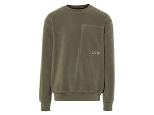 LIVERGY Heren fleece sweater (XL, Kaki)