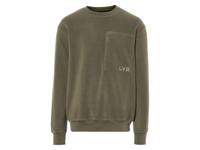 LIVERGY Heren fleece sweater (XL, Kaki)