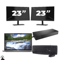 Dell Latitude 7320 - Intel Core i7-11e Generatie - 13 inch - Touch - 16GB RAM - 256GB SSD - Windows 11 Home + 2x 23 inch Monitor