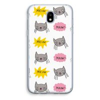 Meow: Samsung Galaxy J5 (2017) Transparant Hoesje