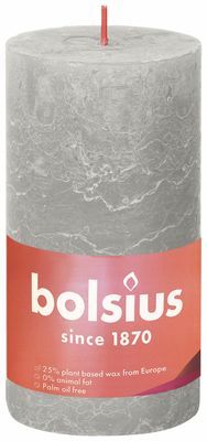 Bolsius shine rustiekkaars 130/68 sandy grey