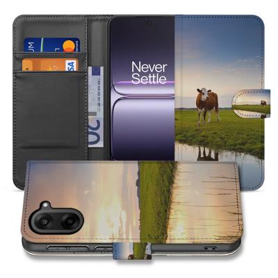Robuust en Beschermend Koeienprint Zwart Wit Bookcase Hoesje voor OnePlus Nord CE 5 Smartphone | Stijlvol Design
