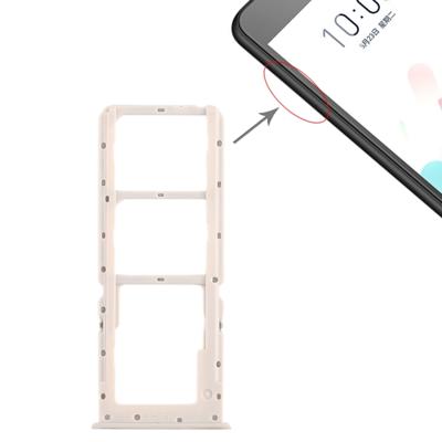 2 x SIM-kaart lade + micro SD-kaart lade voor OPPO A5 (zilver)
