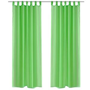 VidaXL Gordijn appelgroen 140x225 cm (2 stuks)